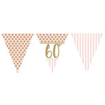 60th Pink Chic Paper Bunting