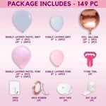 Pink Balloon Arch Kit - 149 Pcs