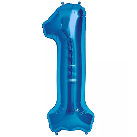 Blue Number 1 Balloon - 34" Foil