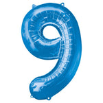 Blue Number 9 Balloon - 34" Foil