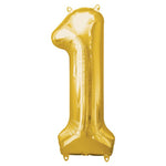 Gold Number 1 Balloon - 34" Foil