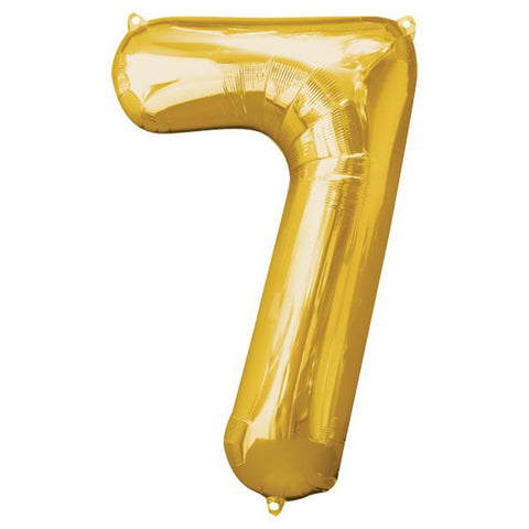 Gold Number 7 Balloon - 34" Foil
