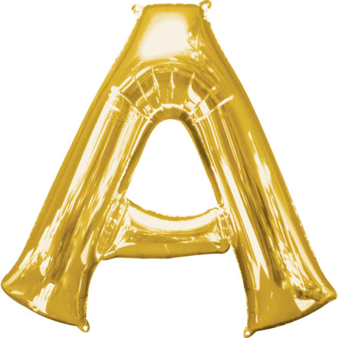 Gold Letter A Balloon - 34" Foil