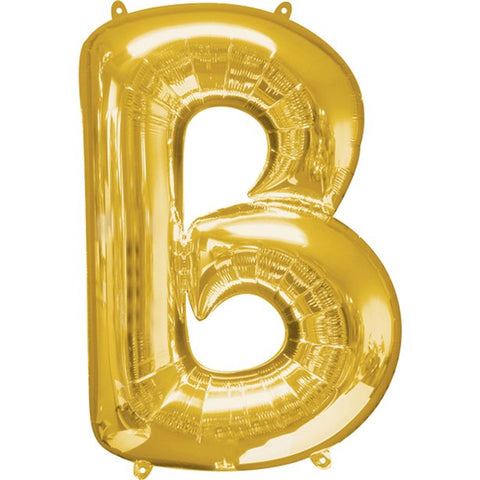 Gold Letter B Balloon - 34" Foil