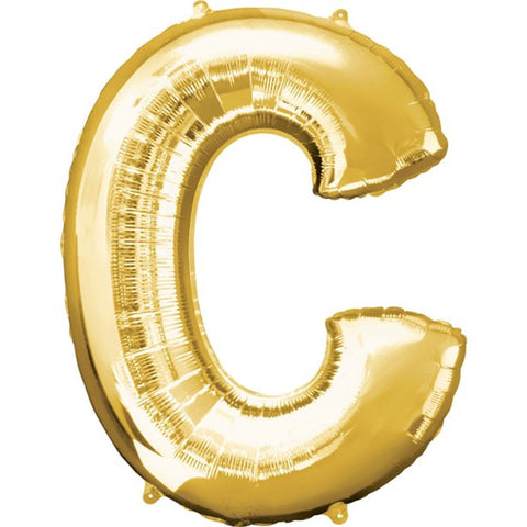 Gold Letter C Balloon - 34" Foil
