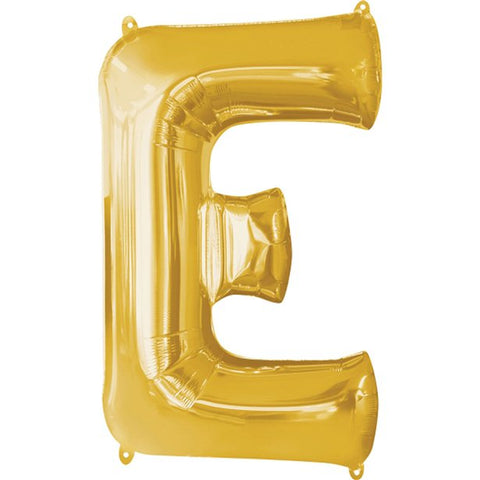 Gold Letter E Balloon - 34" Foil