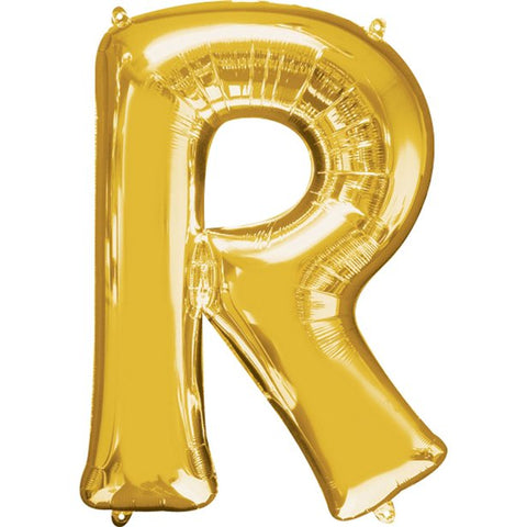 Gold Letter R Balloon - 34" Foil