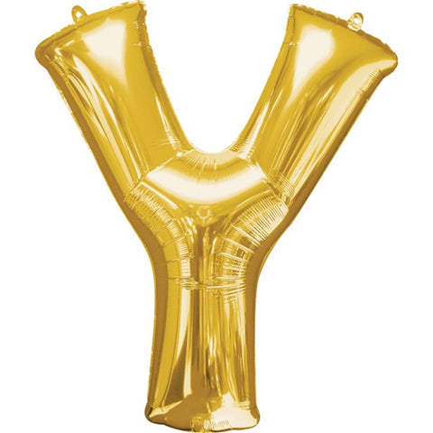 Gold Letter Y Balloon - 34" Foil