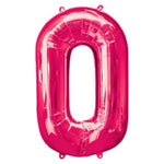 Pink Number 0 Balloon - 34" Foil