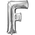 Silver Letter F Balloon - 34" Foil