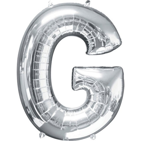 Silver Letter G Balloon - 34" Foil