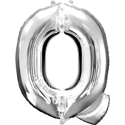 Silver Letter Q Balloon - 34" Foil