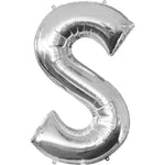 Silver Letter S Balloon - 34" Foil