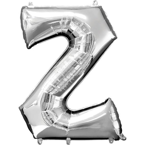 Silver Letter Z Balloon - 34" Foil