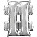 Silver # Shaped Balloon - 34" Foil
