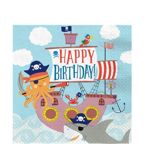 Ahoy Birthday Napkins - 33cm