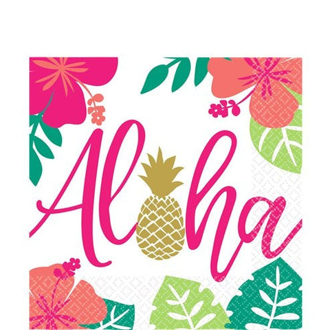 Aloha Summer Paper Napkins - 33cm