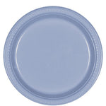Baby Blue Plastic Plates - 23cm
