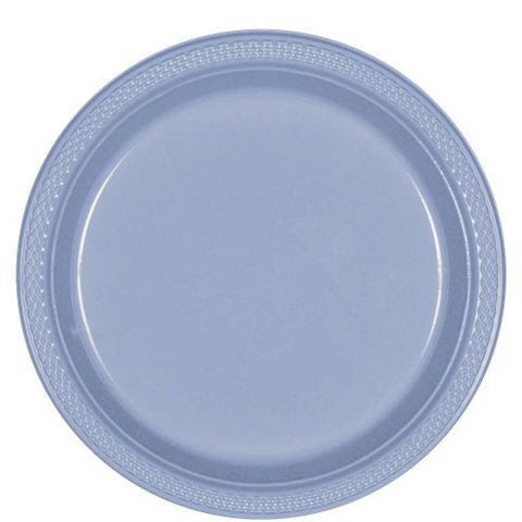 Baby Blue Plastic Plates - 23cm