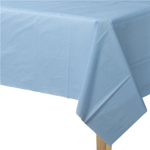 Baby Blue Plastic Tablecover - 1.4m x 2.8m