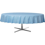 Baby Blue Round Tablecover - Plastic - 2.1m