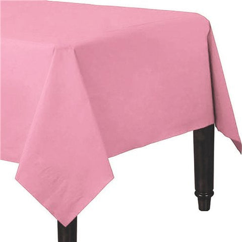 Baby Pink Plastic Lined Paper Tablecover - 1.4m x 2.8m