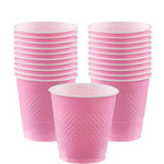Baby Pink Plastic Party Cups - 355ml