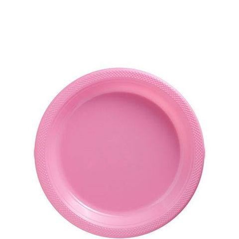 Baby Pink Plastic Plates - 18cm