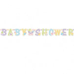 Baby Shower Illustrated Letter Banner