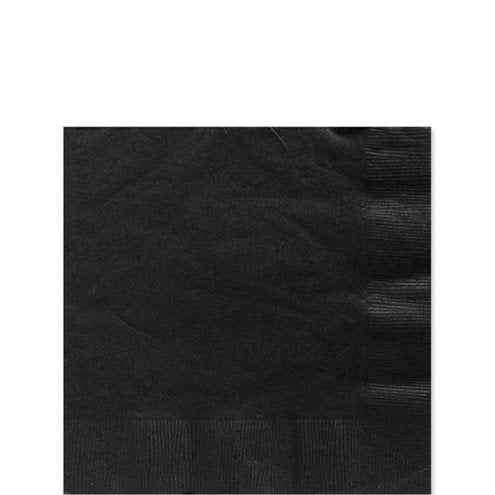 Amscan 2020 Grad Paper Napkins - Black, Silver & Gold Graduation Theme, 36 Count