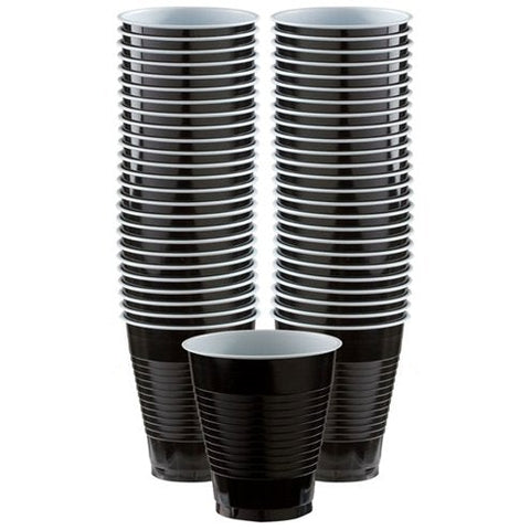 Black Plastic Cups - 473ml