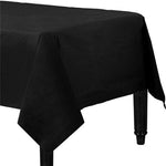 Black Plastic Lined Paper Tablecover - 1.4m x 2.8m