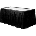 Black Plastic Tableskirt - 73cm x 4.2m