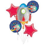 Blast Off Birthday Foil Balloon Bouquets