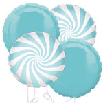 Blue Candy Stripe Balloon Bouquet