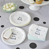 Born To Be Loved Paper Party Plates - 19cm