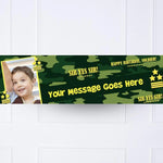 Camouflage Army Party Personalised Party Banner