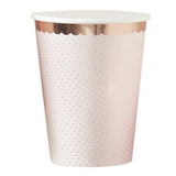 Ditsy Floral Rose Gold Polka Dot Cups
