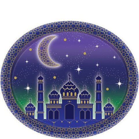 Eid Oval Paper Plates - 30cm