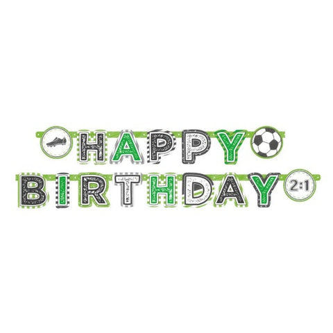 Football Birthday Letter Banner