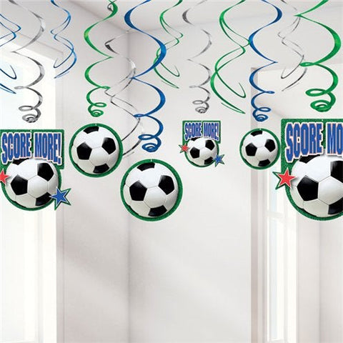 Football Hanging Swirls Decoration - 60cm