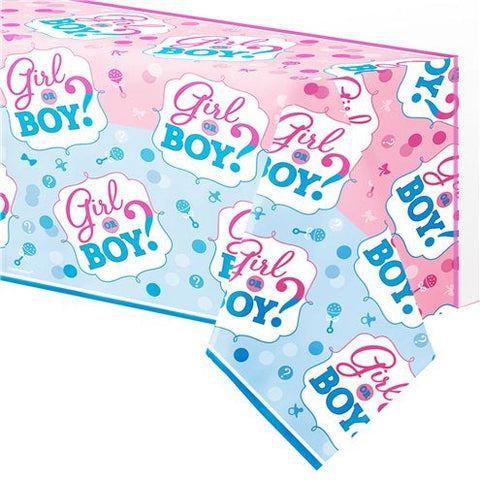 Gender Reveal Plastic Tablecover