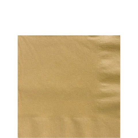 Gold Beverage Napkins - 25cm