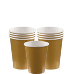 Gold Paper Party Cups - 266ml