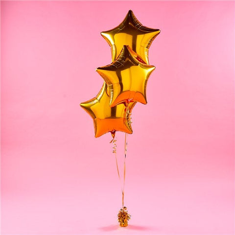 Gold Star Foil Balloon Kit