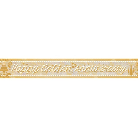 Golden Anniversary Foil Banner