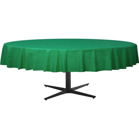 Green Round Tablecover - Plastic - 2.1m