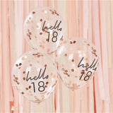 Hello 18 Confetti Balloons - 12" Latex