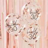 Hello 30 Confetti Balloons - 12" Latex