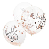 Hello 30 Confetti Balloons - 12" Latex